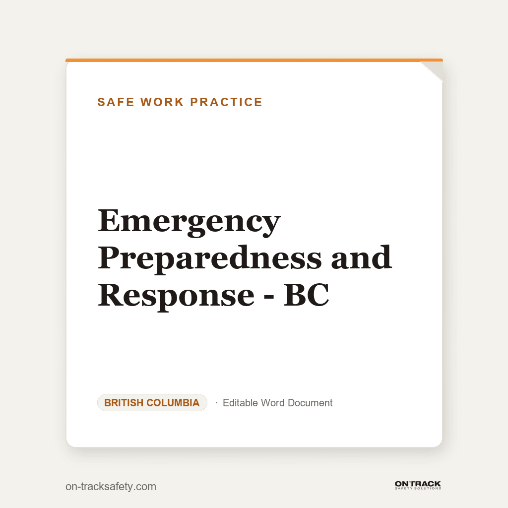 Emergency Preparedness and Response - BC RAVS