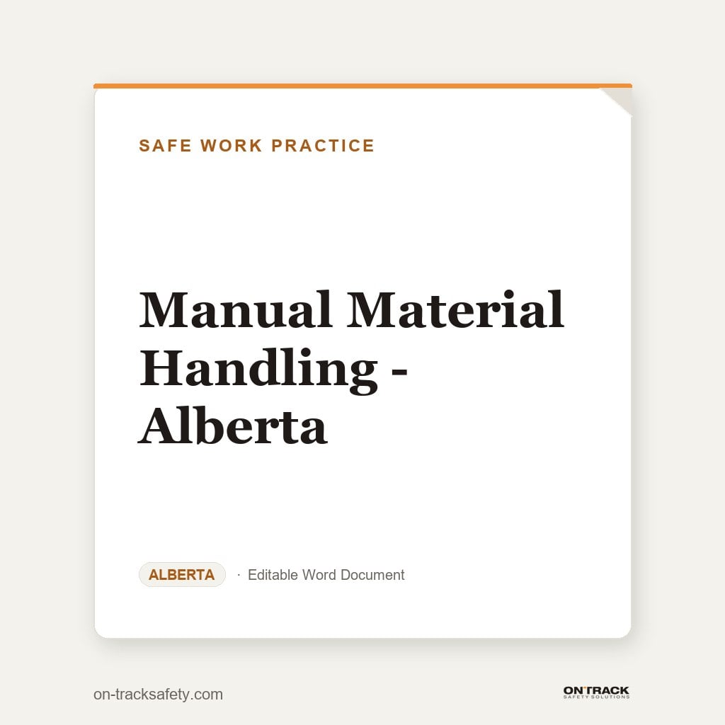 Manual Material Handling - Alberta RAVS