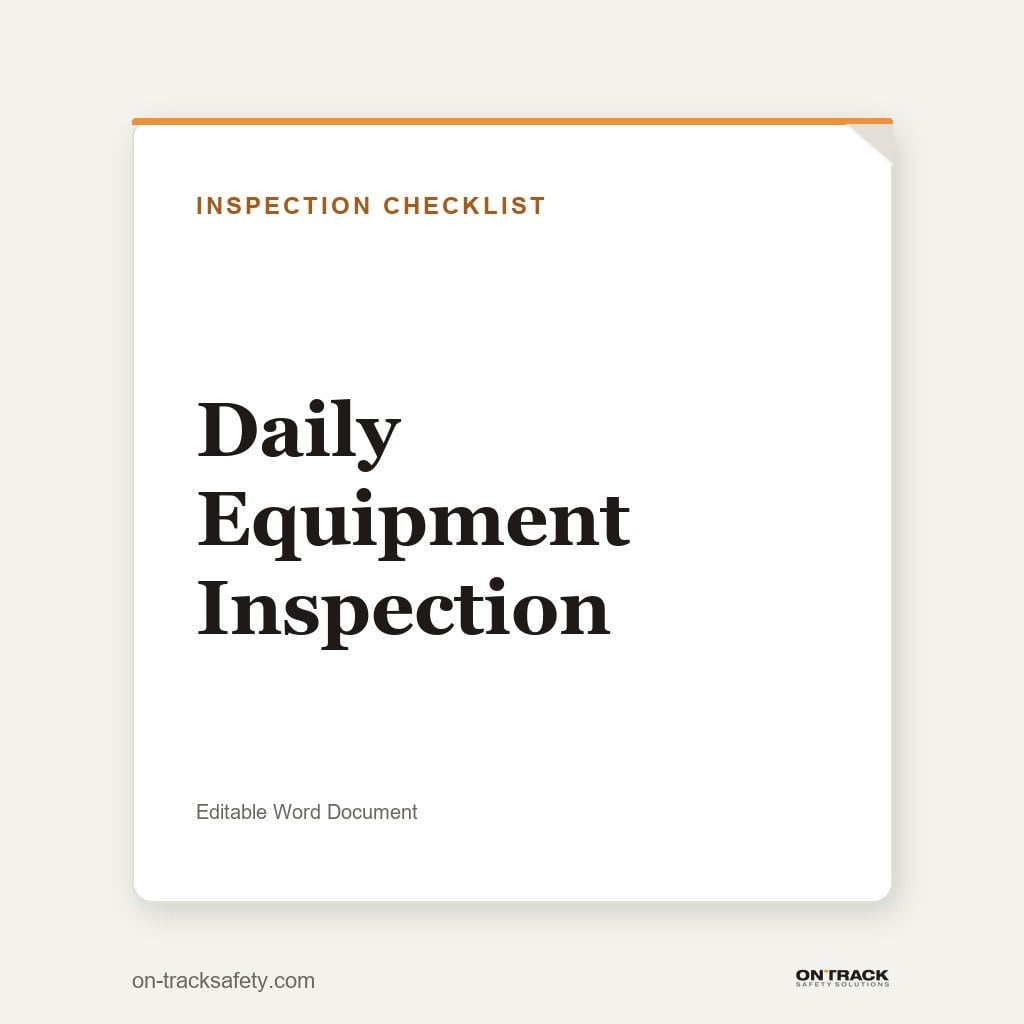 NCR - Daily Equipment Inspection