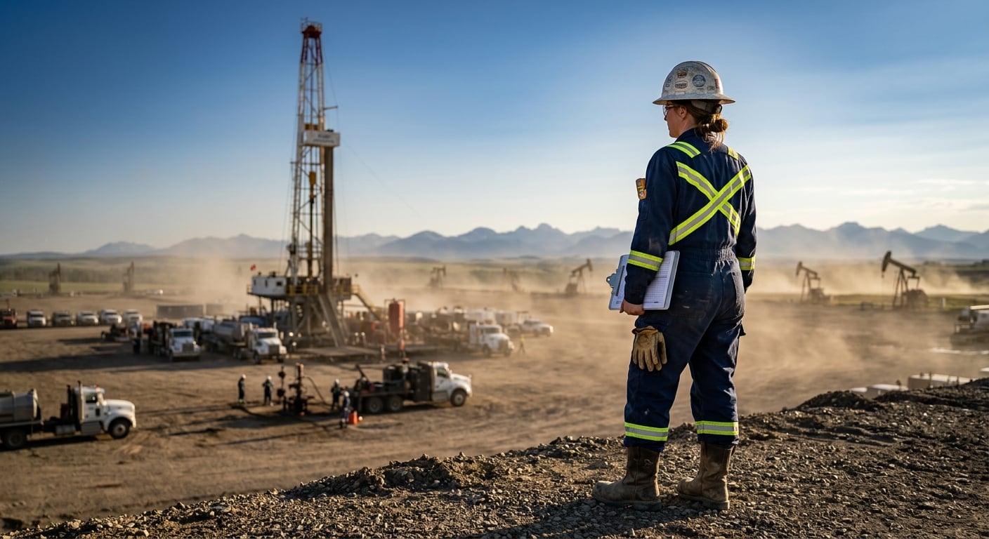 An On-Track field safety officer walking a worksite.